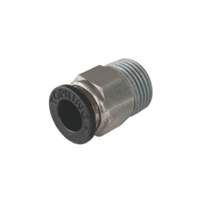 Topring 44.128 1/4 OD X 10-32 Male Maxfit Polymer Push-to-Connect Connector