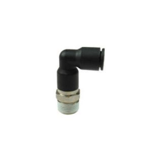 Topring 44.250 1/4 O.D. X 1/8 NPT MaxFit Polymer Push-to-Connect Male Pipe Swivel Elbow