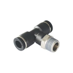 Topring 44.380 5/16 OD X 1/4 NPT Male Pipe Maxfit Polymer Push-to-Connect Swivel Branch Tee