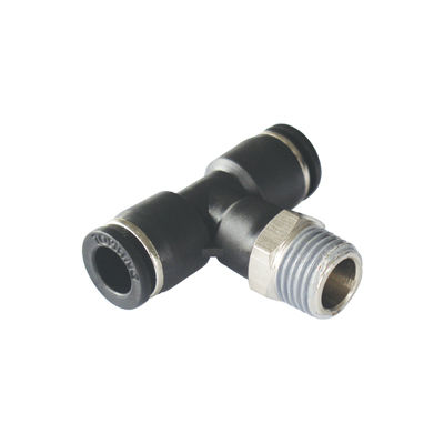 Topring 44.390 3/8 OD X 1/4 NPT Male Pipe Maxfit Polymer Push-to-Connect Swivel Branch Tee
