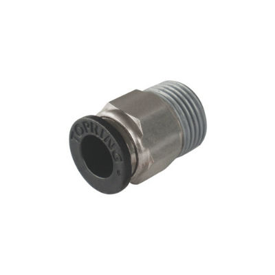 Topring 46.140 8mm OD X 1/8 BSPT Male Pipe Maxfit Polymer Push-to-Connect Connector
