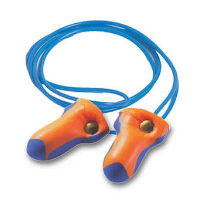 Howard Leight LT-30 Laser Trak With Cord Visual Metal Detectable Foam Earplugs 100 Pr Box