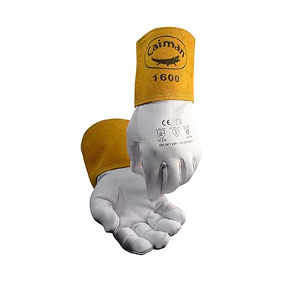 Caimen GP1600S Small Premium Goat Grain TIG Welder's Glove With Cuff