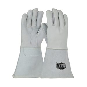 Ironcat GPWCH9060L Large Top Grain Elkskin Leather Welder's Glove Lined With Gauntlet Cuff