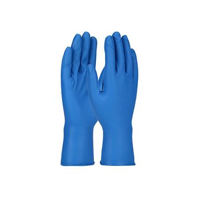 Grippaz 67-308 8 Mil Medium Blue Nitrile Disposable Gloves Textured 50 Per Box