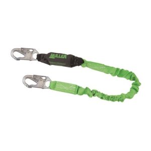 Miller M1FSFS-TS6C StretchStop Single Leg Shock Absorbing Lanyard 6 Feet With Snap Hooks On Each End