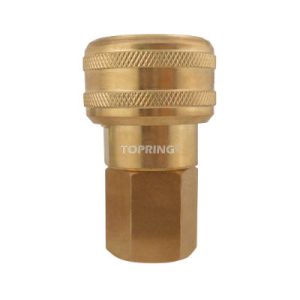 Topring 21.442 1/4 NPT Female Pipe Automax Brass Automatic 3/8 Industrial Coupler