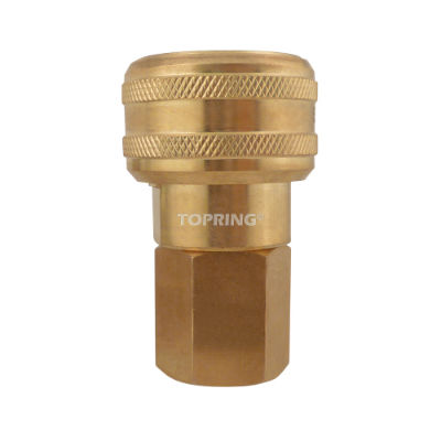 Topring 21.442 1/4 NPT Female Pipe Automax Brass Automatic 3/8 Industrial Coupler