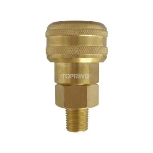 Topring 21.662 3/8 NPT Male Pipe Automax Brass Automatic 3/8 Industrial Coupler