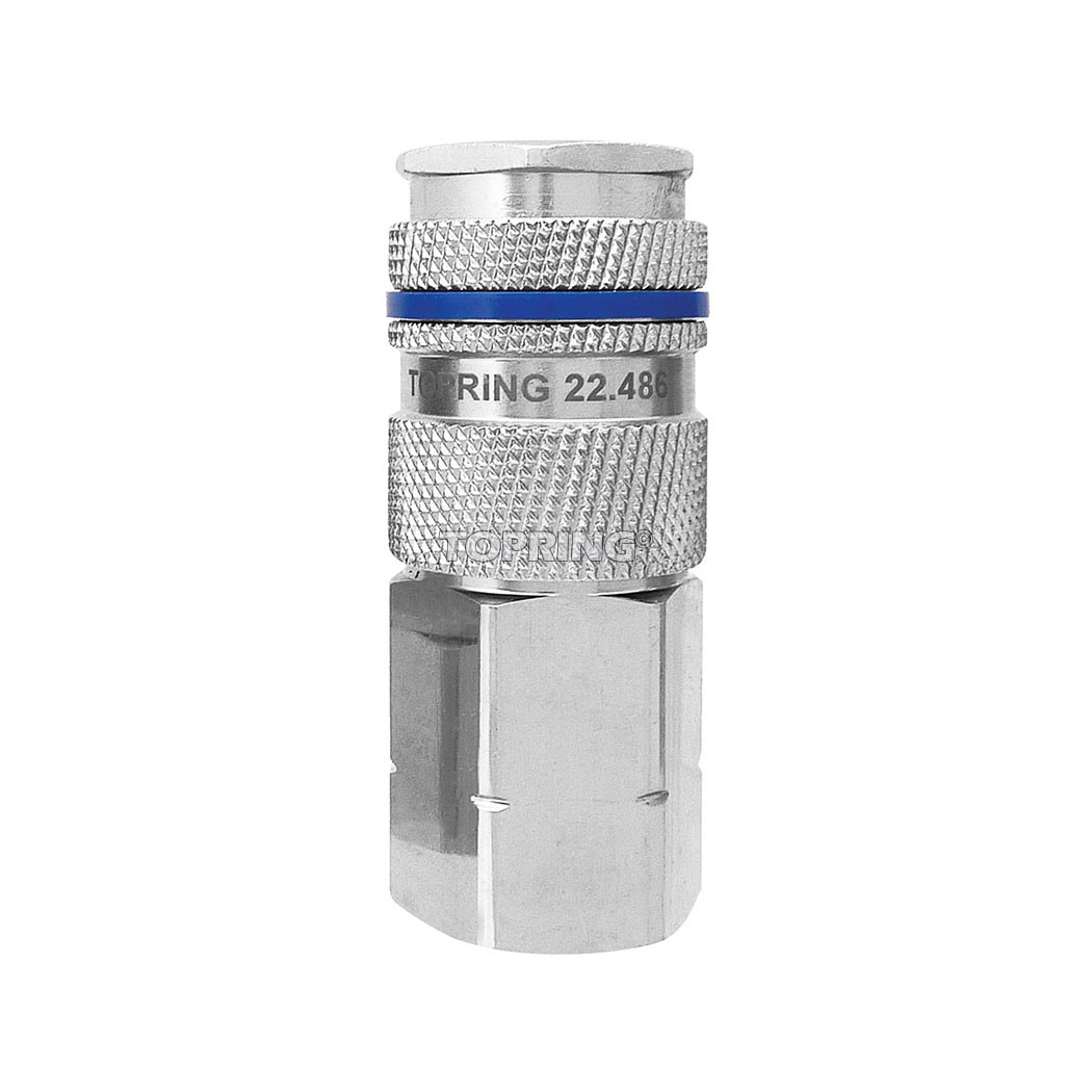 Topring 22.486 1/2 Industrial Brass Quick Coupler 1/2 FPT QUIKSILVER