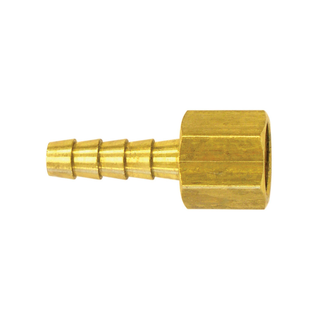 Topring 41.610 Brass Hose Barb Adapter 1/4 to 1/4 (F)