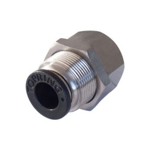 Topring 44.635 1/4 in. to 1/4 FPT Push-to-Connect Bulkhead Adapter MAXFIT