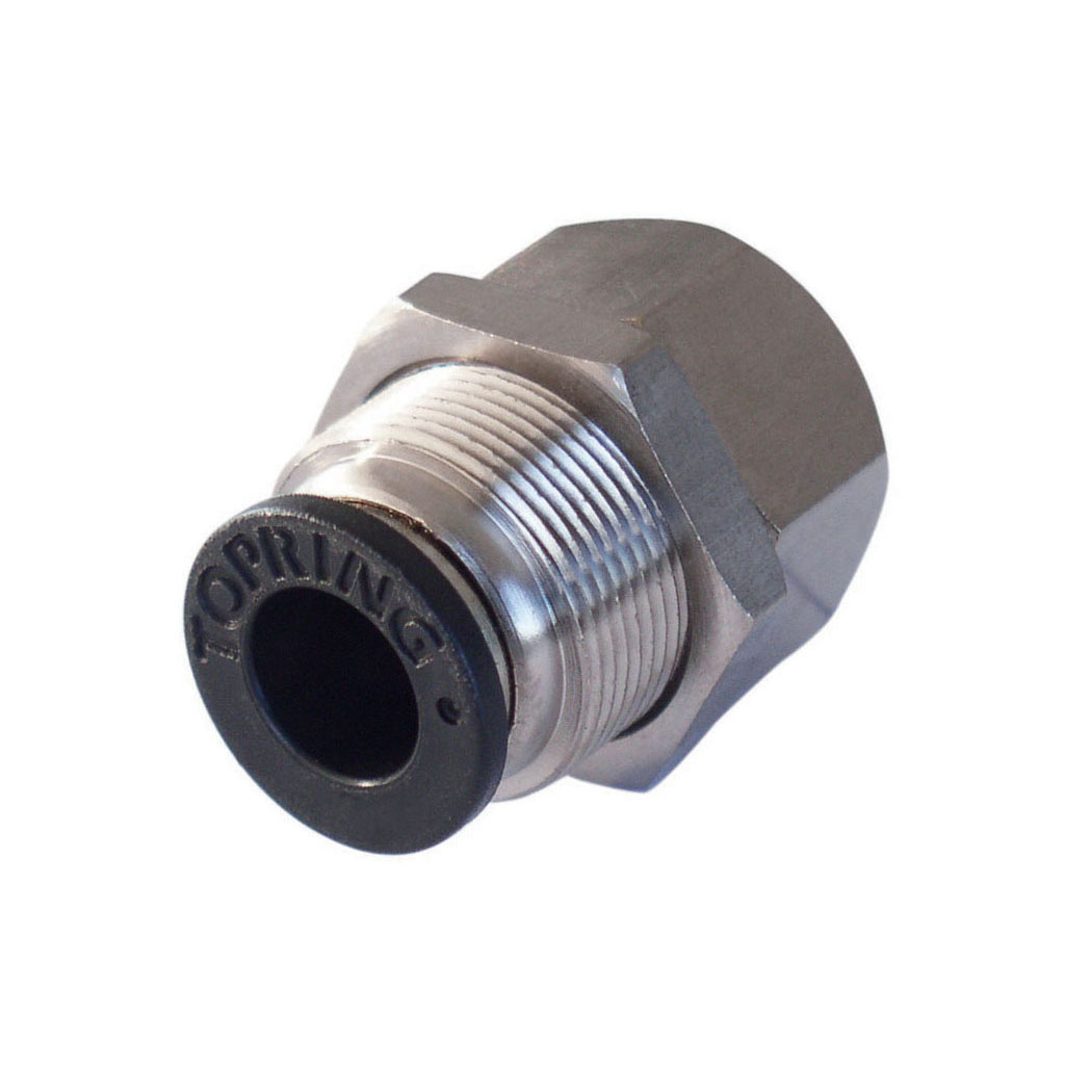 Topring 44.635 1/4 in. to 1/4 FPT Push-to-Connect Bulkhead Adapter MAXFIT