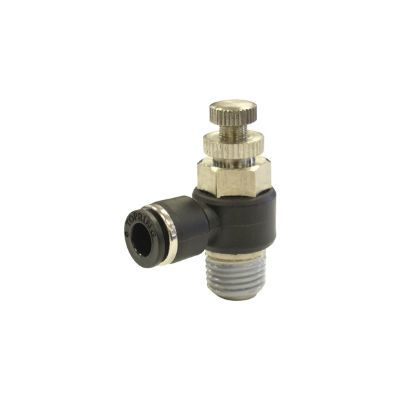 Topring 44.904 1/4 in. Push-to-Connect to 1/8 MPT Flow Control Valve Elbow Adapter MAXFIT