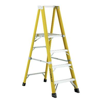 Featherlite 6512 12 Foot Yellow Fiberglass Extra Heavy Duty Ladder