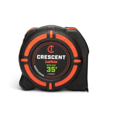 Cresent L1135NE 1-1/4 Inch X 35 Feet High Contrast Nite Eye Tape Measure With Extra Large Markings