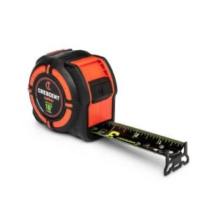 Cresent L1116NE 1-1/4 Inch X 16 Feet High Contrast Nite Eye Tape Measure With Extra Large Markings