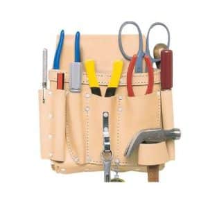 Kuny's EL521 8 Pocket Tan Leather Tool Pouch