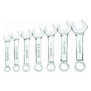 Williams 11030 7 Piece SAE Stubby Combination Wrench Set 12 Point Chrome 3/8 Inch To 3/4 Inch