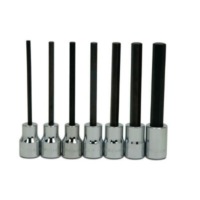 Williams 31949 3/8 Inch Drive 8 Piece Long SAE Hex Socket Set Chrome