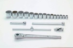 Williams MSH-20TB 3/4 Drive 20 Piece 12 Point Metric Socket & Drive Tool Set Chrome