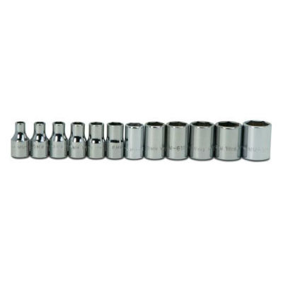 Williams MSM-12HRC 1/4 Inch Drive 12 Piece 6 Point Standard Metric Socket Set Chrome