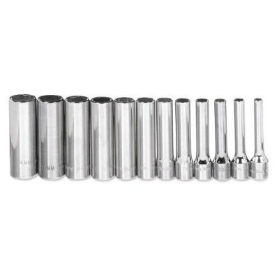 Williams MSMD-12HRC 1/4 Inch Drive 12 Piece 6 Point Deep Metric Socket Set Chrome