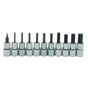 Williams WSM-11TRC 1/4 Inch Drive 11 Piece Hex Bit SAE Socket Set Chrome
