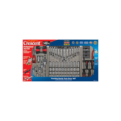 Crescent CTK148MP 148 Piece Mechanics Tool Set 6 & 12 Point SAE & Metric
