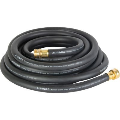 Contractor Duty 5/8 Inch X 100 Foot Black Rubber Hose