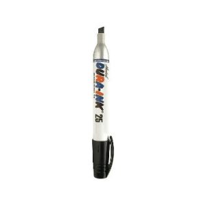 Markal 096223 Dura-Ink #25 Black Metal Barrel Permanent Marker Felt Medium Chisel Tip